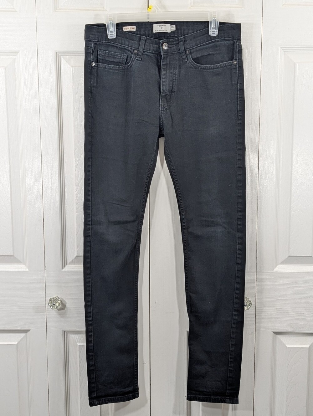 Topman: Stretch Skinny Jeans - Black - Size 32/34